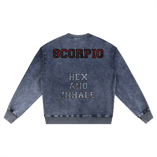 #TEAMSCORPIO VARSITY LETTERING - Oversized Crewneck Sweatshirt