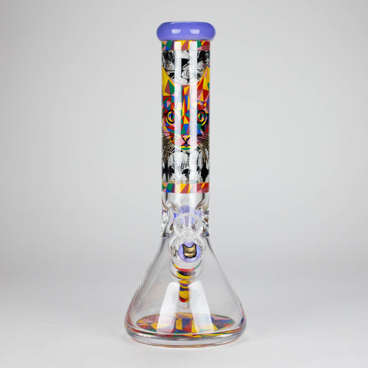 Cheech | 13″ Cat Decal Beaker Bong – CA-034