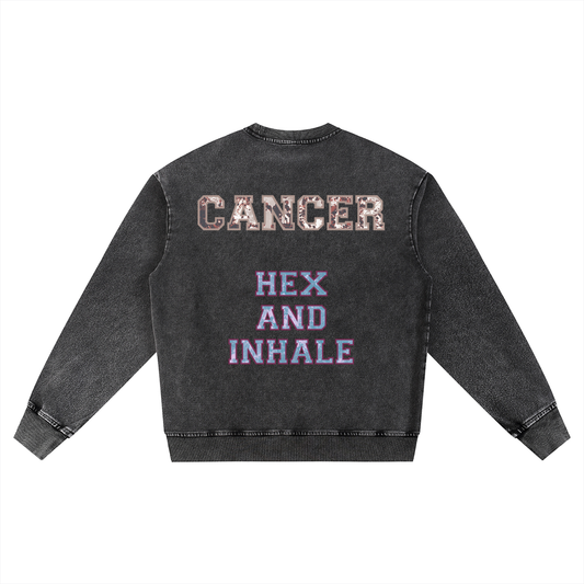 #TEAMCANCER VARSITY LETTERING - Oversized Crewneck Sweatshirt