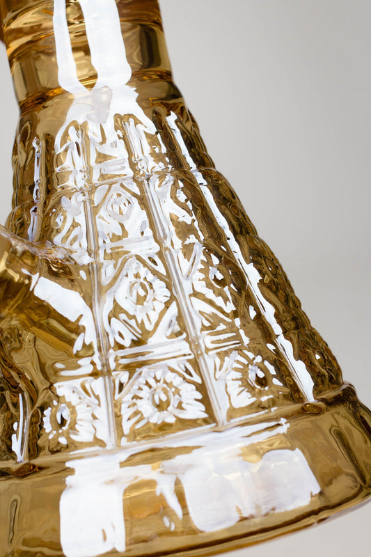 14" Infyniti embossed diamond beaker 7 mm glass bong