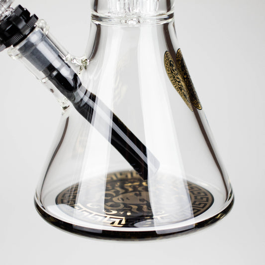 Medusa | 17" 7mm Double Tree Perc Glass Bong with Splash Guard