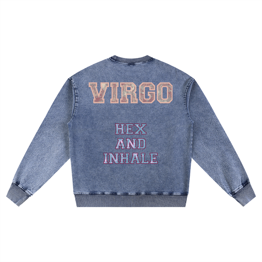 #TEAMVIRGO VARSITY LETTERING - Oversized Crewneck Sweatshirt