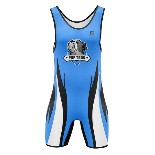 Sexy Men‘s Pup Tron Zipper Singlet RightTrack One-Piece Wrestling Powerlifting Sleeveless Gym Sport Fitness Clothing