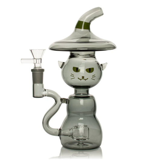 Red Eye Glass® | 8" Black Cat Bubbler [REG170]