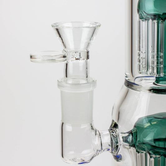 12” Infyniti double percolator glass bubbler