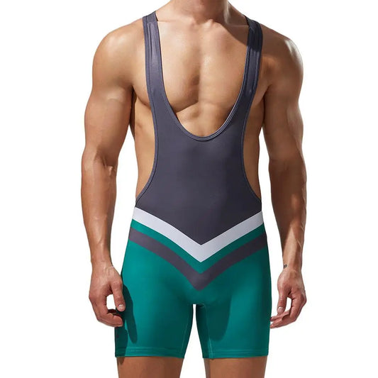 TAUWELL Bodysuit Men Sports Gym Undershirts Vest Underwear Boxers Wrestling Singlets Jumpsuits Bodybuilding Leotard
