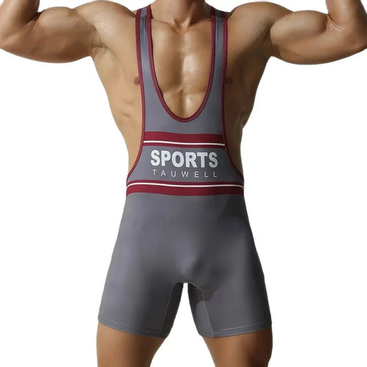 2025 New Men's Seamless Bodysuit Sexy One-Piece Gym Vest Rompers Comfortable Home Jumpsuit
