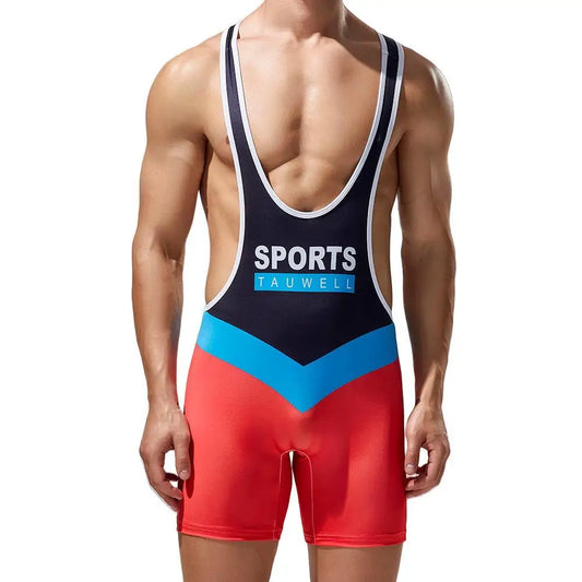 TAUWELL Men Bodysuit Undershirts Gym Sports Vest Leotard Men Boxers Wrestling Singlets Bodybuilding Jumpsuits